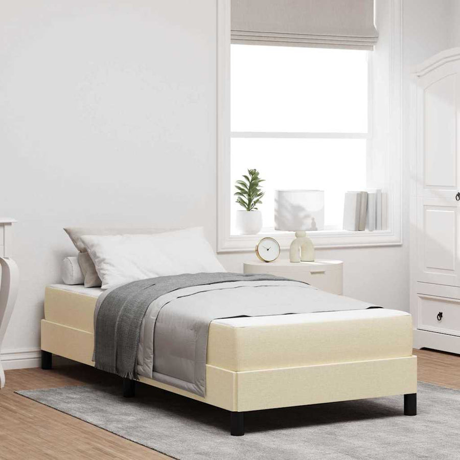 Boxspring bed Anders Crème 90 x 190 cm Stof