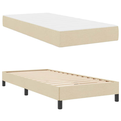 Boxspring bed Anders Crème 90 x 190 cm Stof