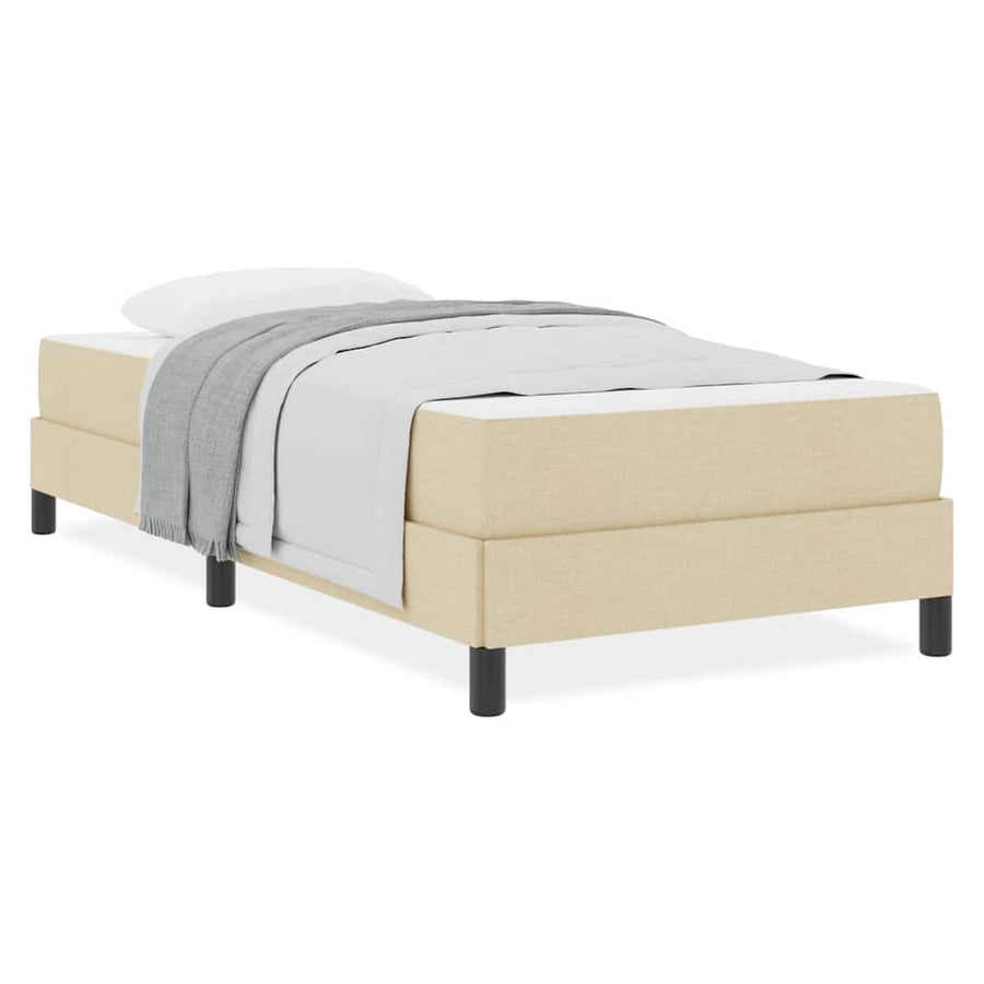 Boxspring bed Anders Crème 90 x 190 cm Stof