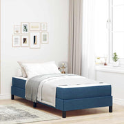 Boxspringbed met matras 90x190 cm blauw stof
