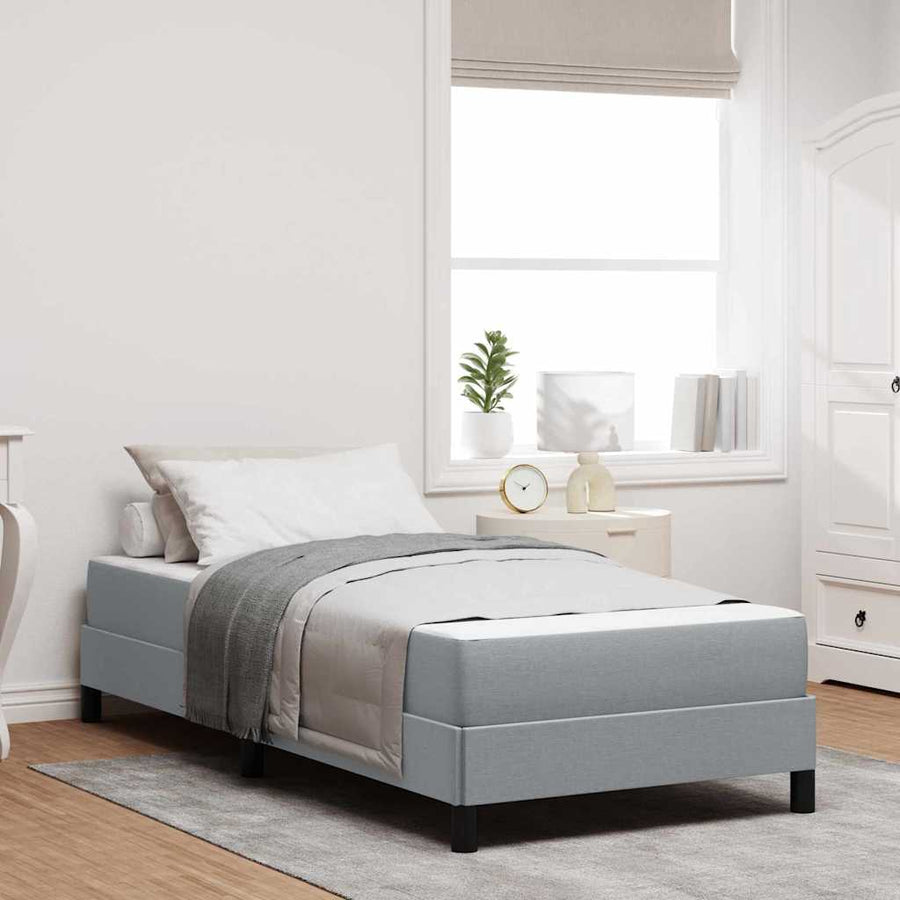 Boxspring bed Anders Lichtgrijs 90 x 200 cm Stof