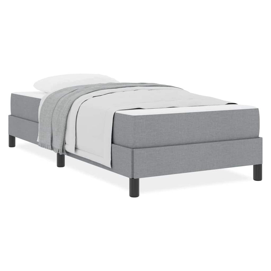 Boxspring bed Anders Lichtgrijs 90 x 200 cm Stof