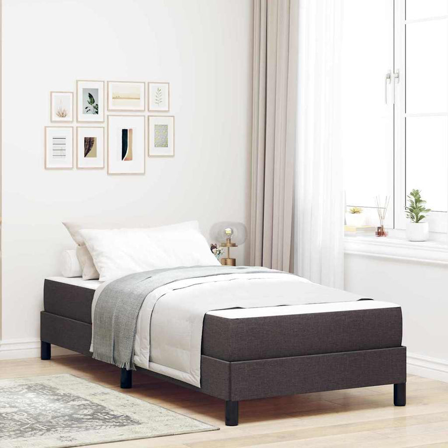 Boxspring bed Anders Donkerbruin 90 x 200 cm Stof