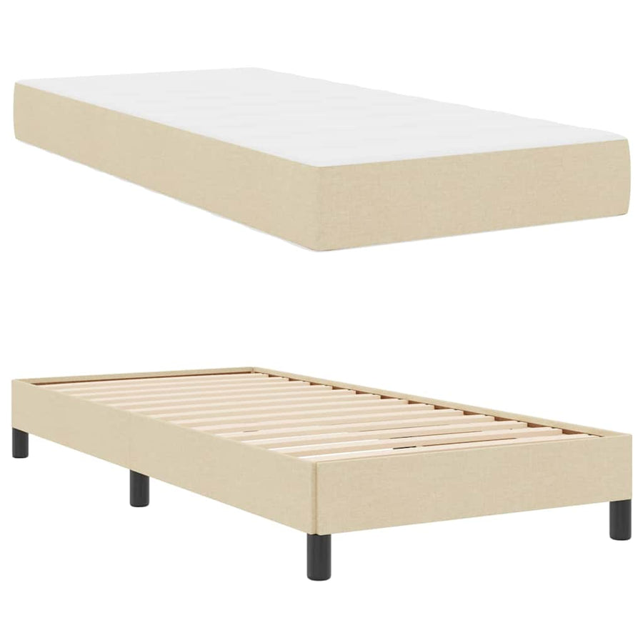 Boxspring bed Anders Crème 90 x 200 cm Stof