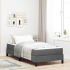 Boxspringbed met matras 100x200 cm donkergrijs stof