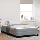 Boxspringbed 120x190 cm lichtgrijs stof met matras