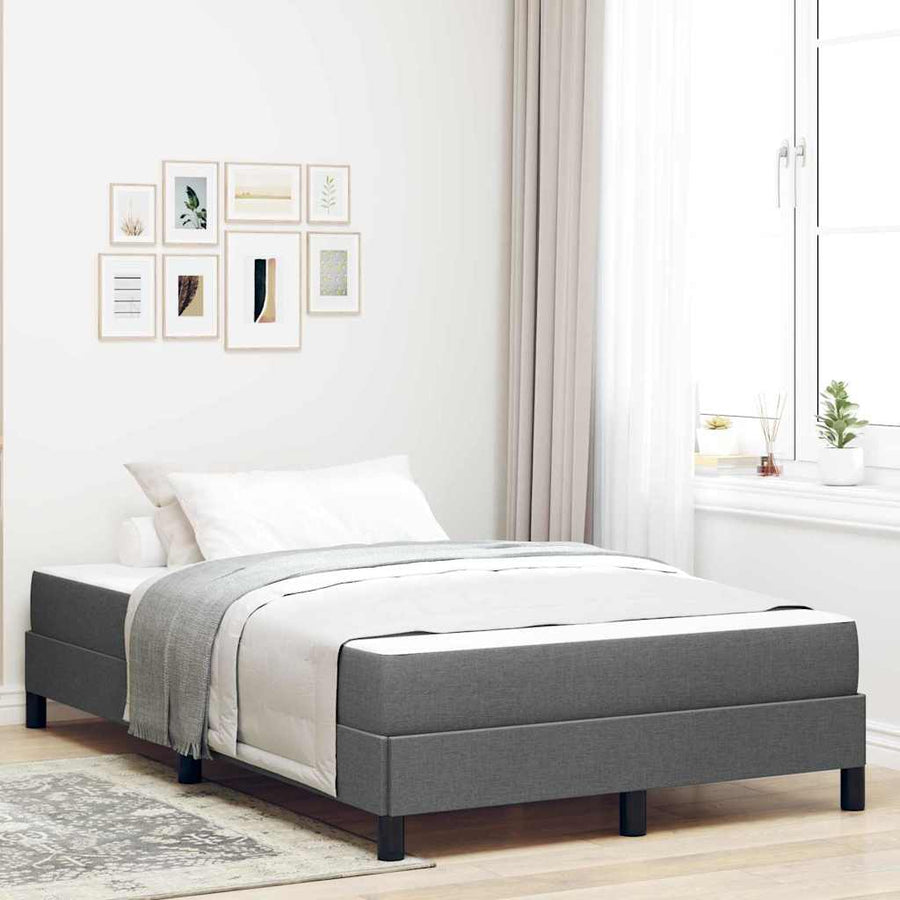 Boxspring bed Anders Donkergrijs 120 x 190 cm Stof