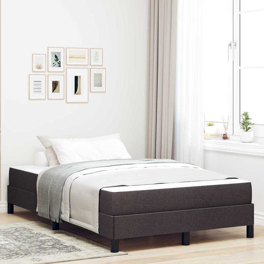 Boxspring bed Anders Donkerbruin 120 x 190 cm Stof