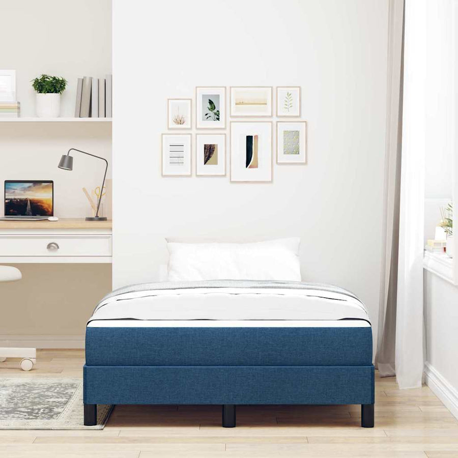Boxspringbed met matras Blauw 120 x 190 cm Stof