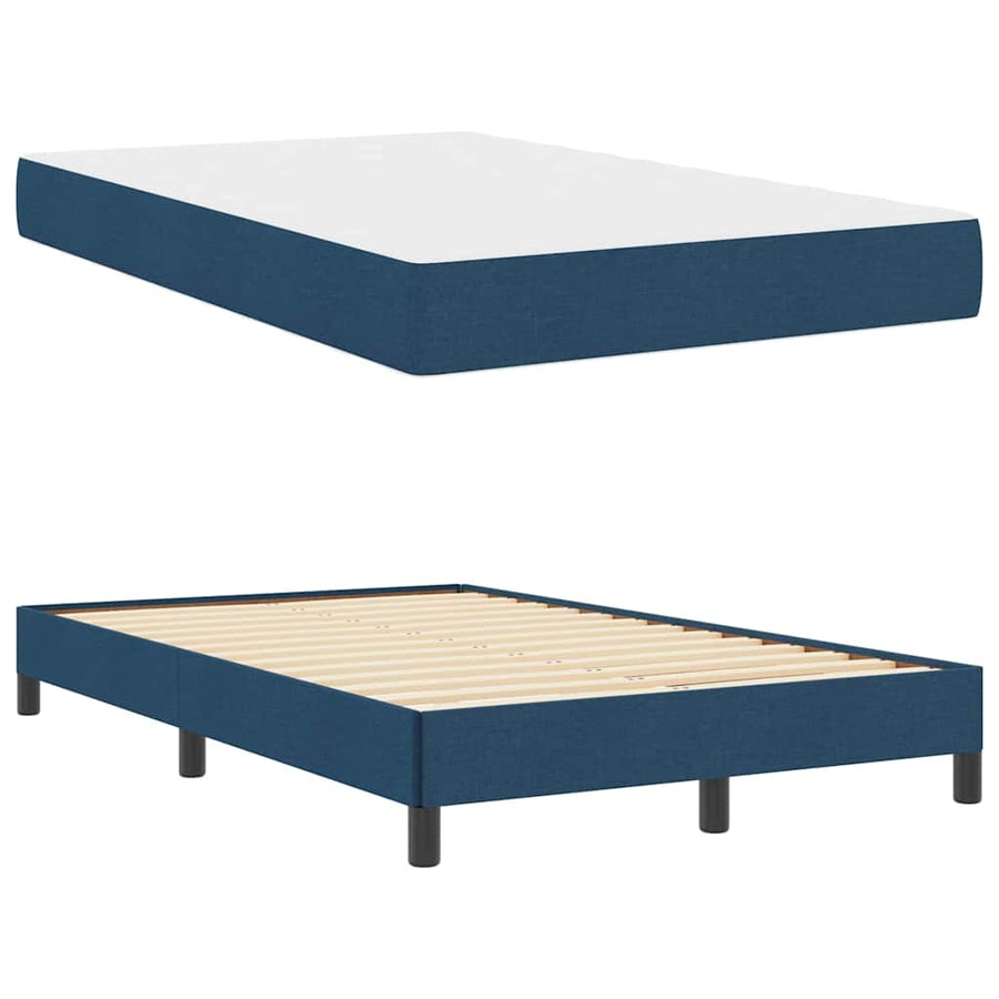 Boxspringbed met matras Blauw 120 x 190 cm Stof