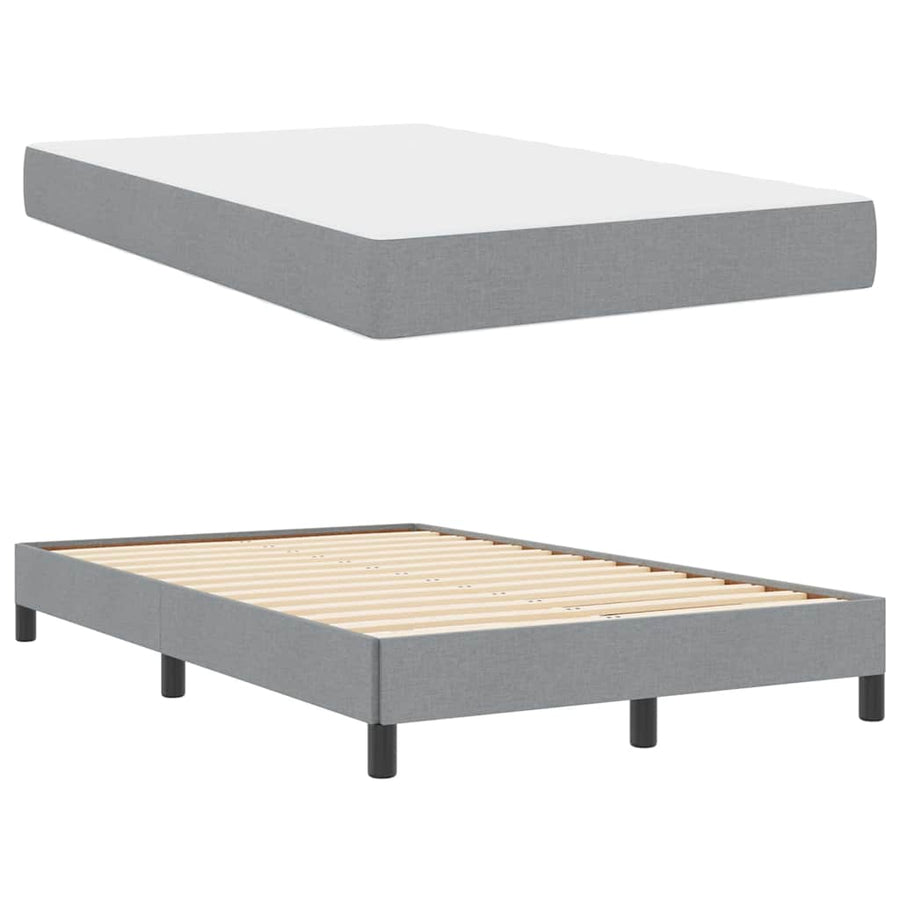 Boxspring bed Anders Lichtgrijs 120 x 200 cm Stof