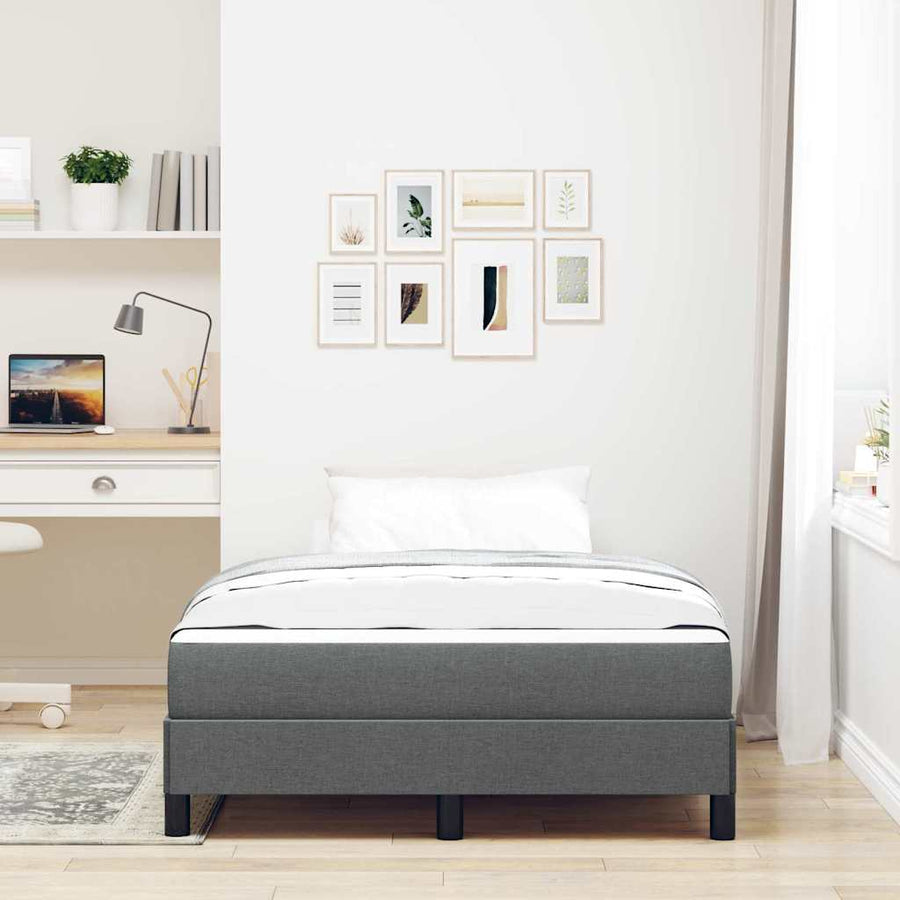Boxspring bed Anders Donkergrijs 120 x 200 cm Stof