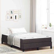 Boxspringbed 120x200 cm donkerbruin stof met matras