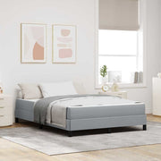 Boxspringbed met matras 140x190 cm lichtgrijs stof