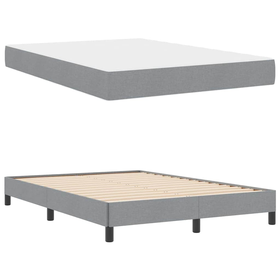 Boxspring bed Anders Lichtgrijs 140 x 190 cm Stof