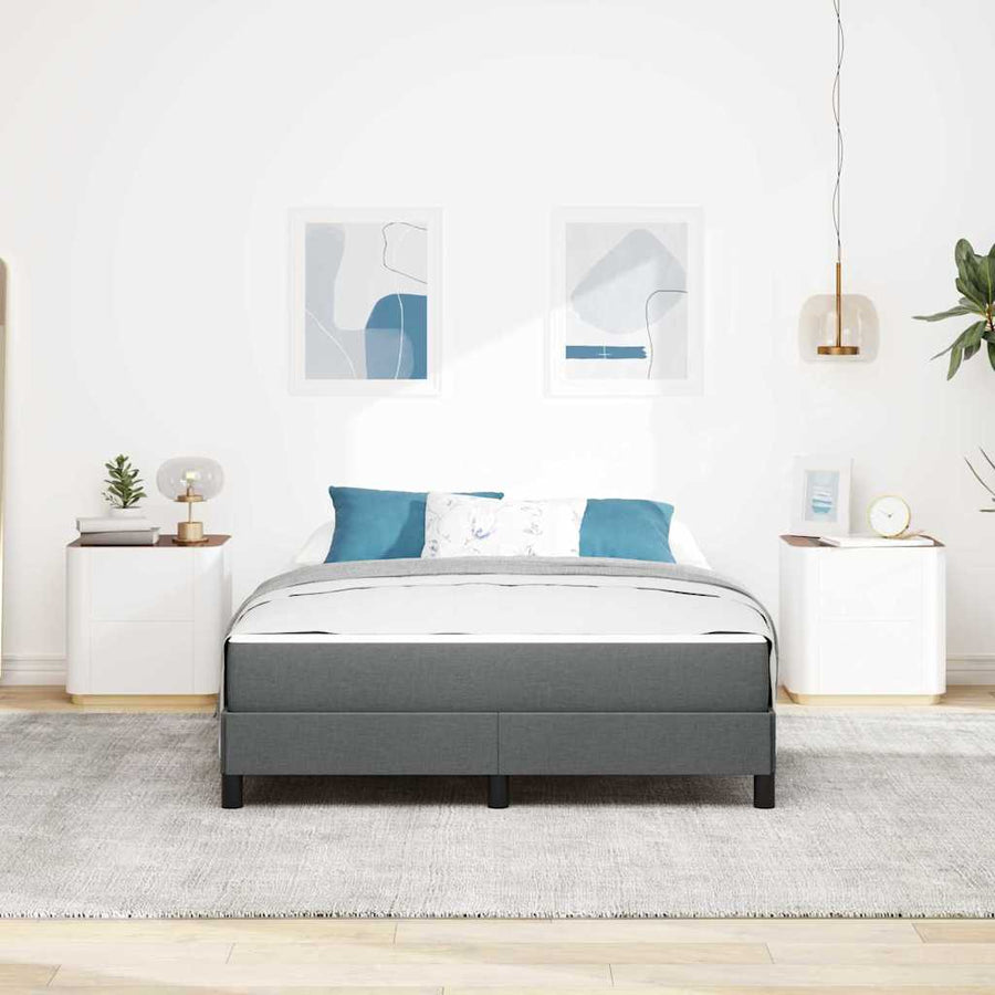 Boxspring bed Anders Donkergrijs 140 x 190 cm Stof