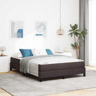 Boxspringbed met matras 140x190 cm donkerbruin stof