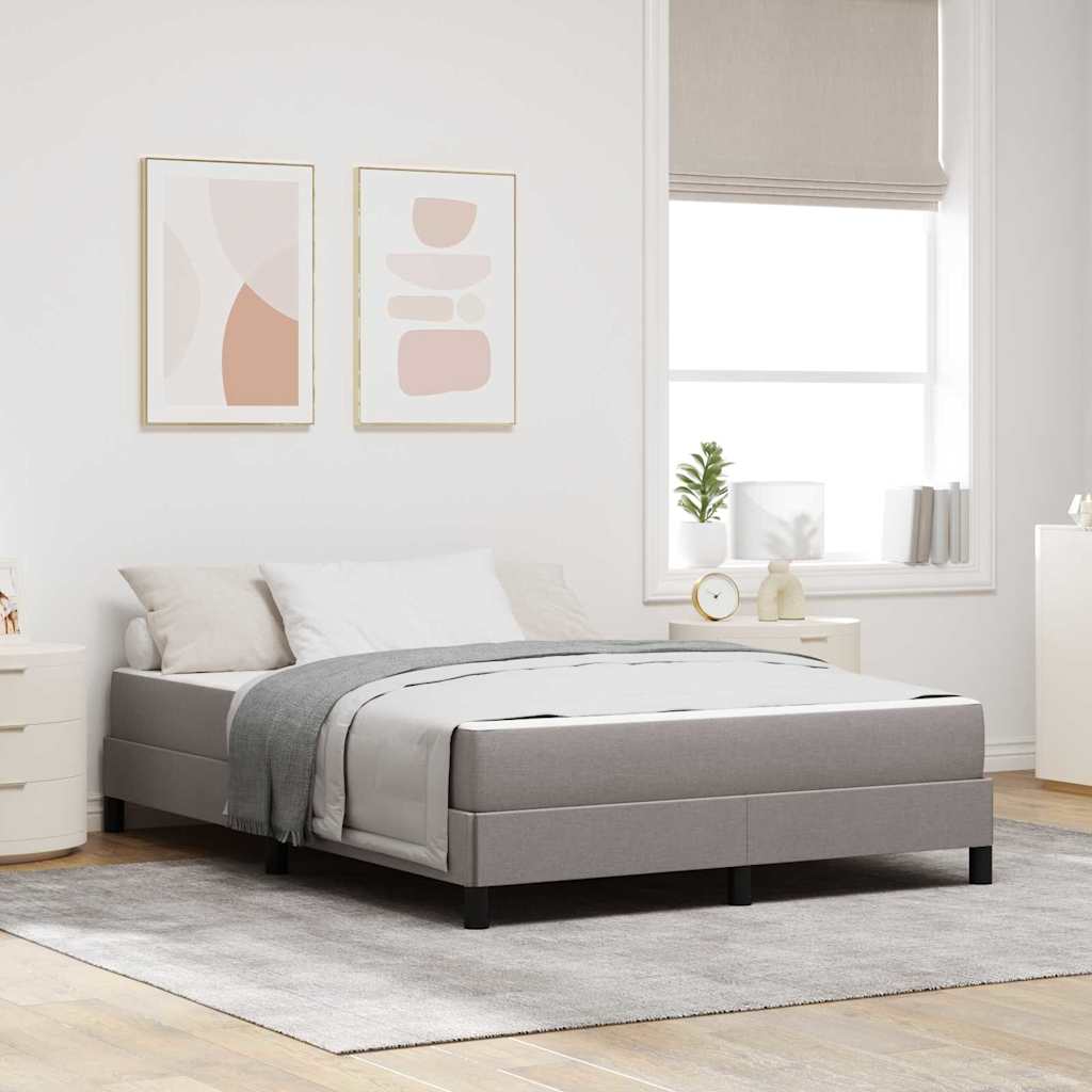 Boxspring bed Anders Taupe 140 x 190 cm Stof