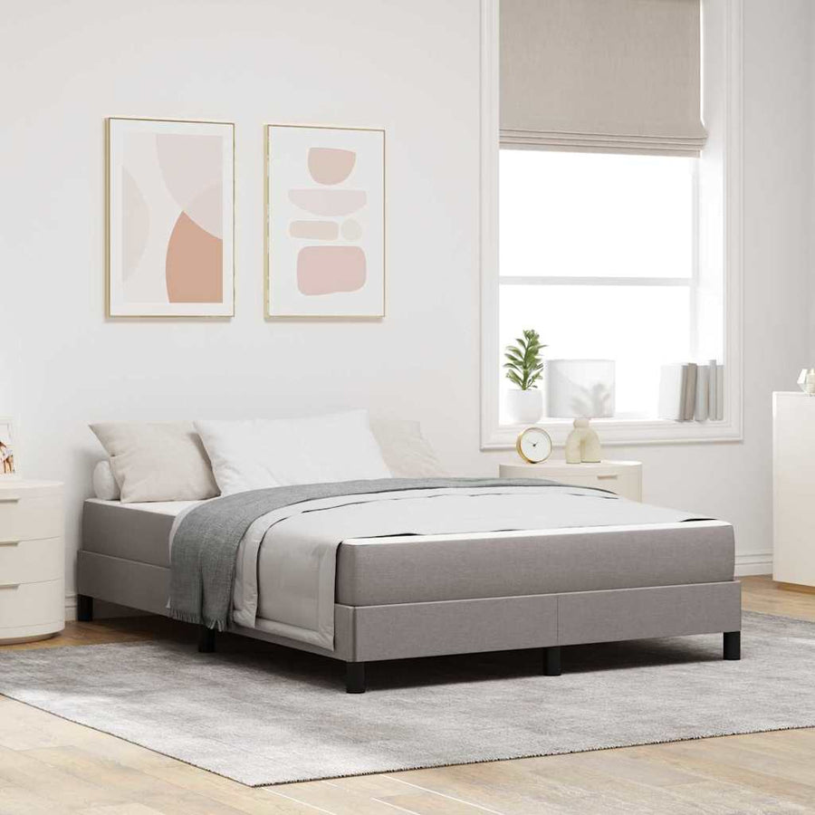 Boxspring bed Anders Taupe 140 x 190 cm Stof