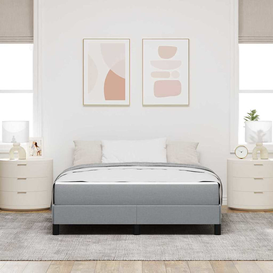 Boxspring bed Anders Lichtgrijs 140 x 200 cm Stof