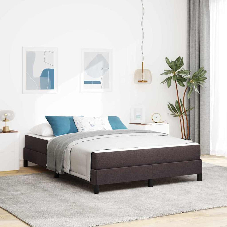 Boxspring bed Anders Donkerbruin 140 x 200 cm Stof