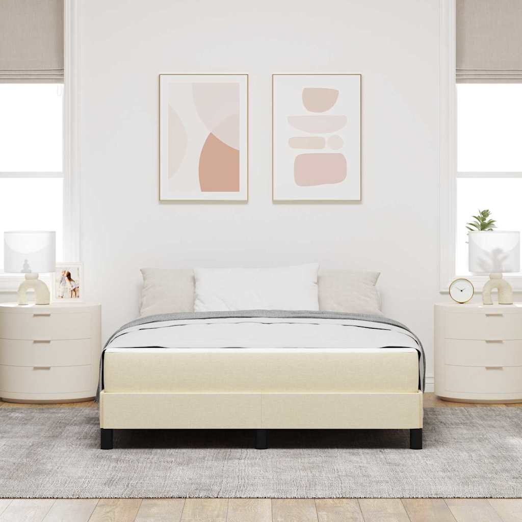 Boxspring bed Anders Crème 160 x 200 cm Stof