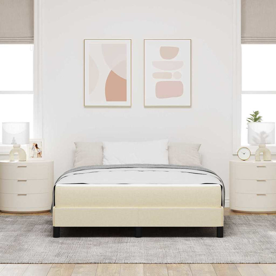 Boxspring bed Anders Crème 160 x 200 cm Stof