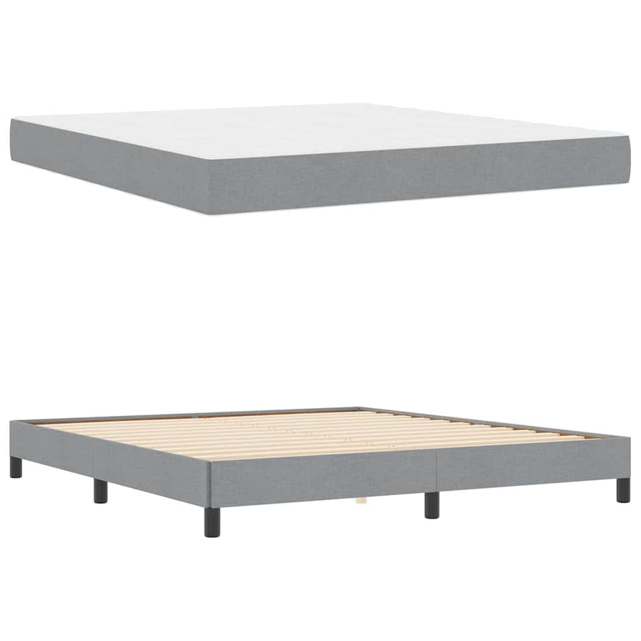 Boxspring bed Anders Lichtgrijs 180 x 200 cm Stof