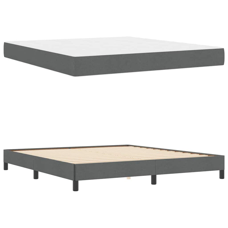 Boxspring bed Anders Donkergrijs 180 x 200 cm Stof