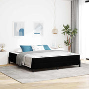 Boxspringbed met matras 180x200 cm zwart stof