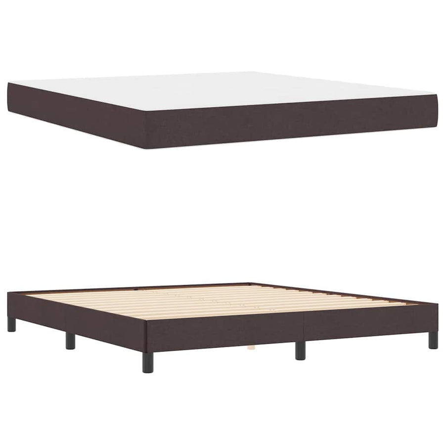 Boxspring bed Anders Donkerbruin 180 x 200 cm Stof