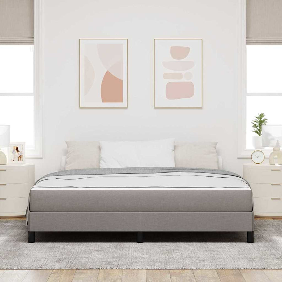 Boxspring bed Anders Taupe 180 x 200 cm Stof