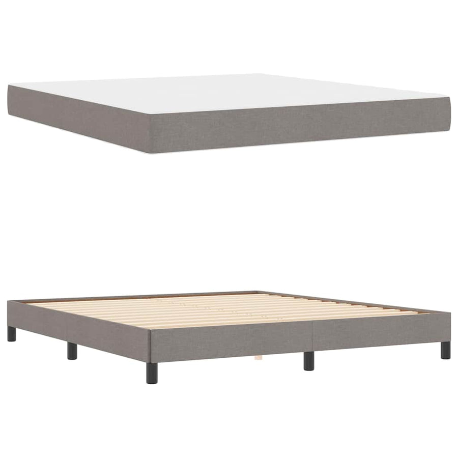 Boxspring bed Anders Taupe 180 x 200 cm Stof