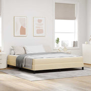 Boxspringbed met matras 180x200 cm crème stof