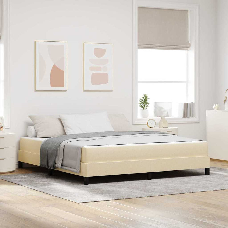 Boxspring bed Anders Crème 180 x 200 cm Stof