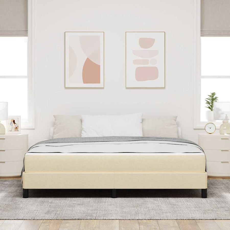 Boxspring bed Anders Crème 180 x 200 cm Stof