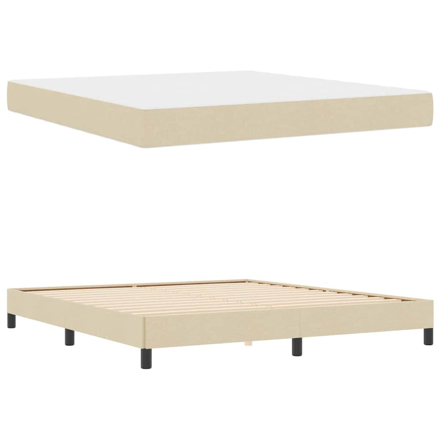 Boxspring bed Anders Crème 180 x 200 cm Stof