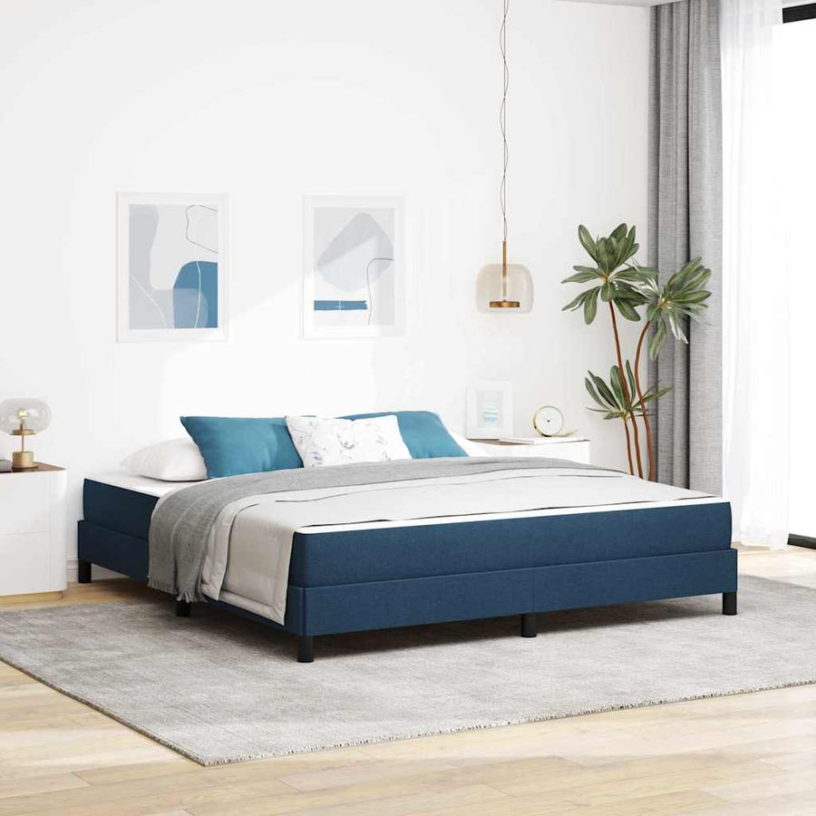 Boxspringbed met matras Blauw 180 x 200 cm Stof