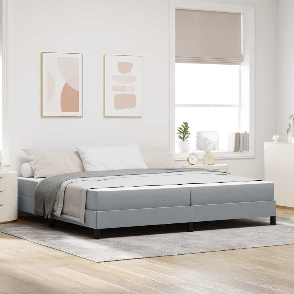 Boxspring bed Anders Lichtgrijs 200 x 200 cm Stof