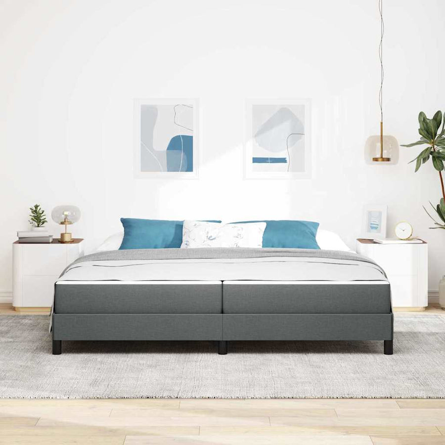Boxspring bed Anders Donkergrijs 200 x 200 cm Stof