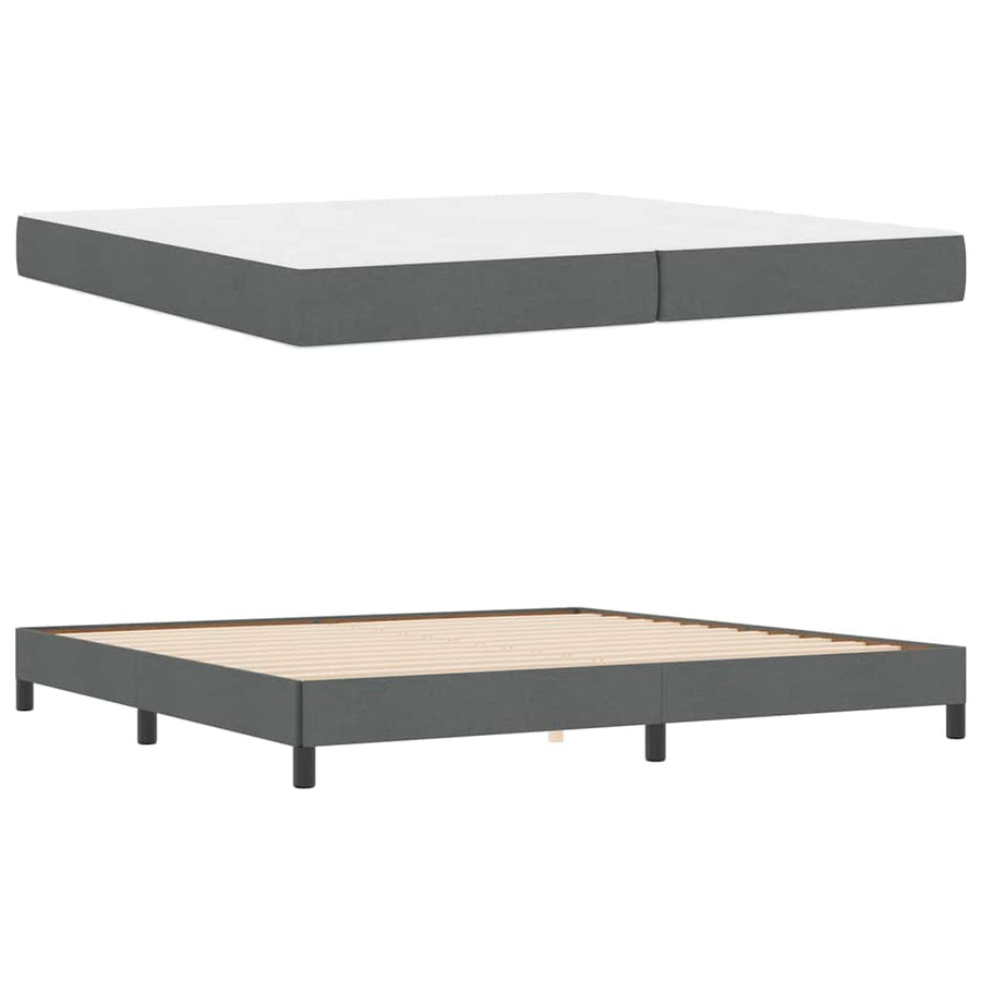 Boxspring bed Anders Donkergrijs 200 x 200 cm Stof