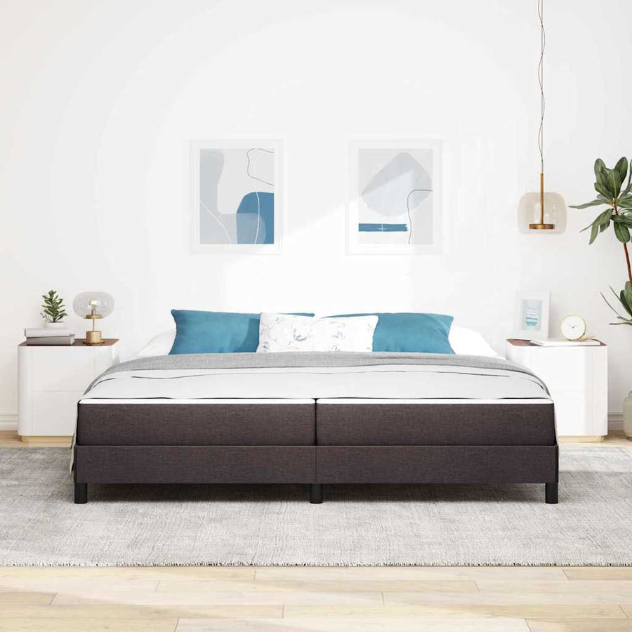 Boxspring bed Anders Donkerbruin 200 x 200 cm Stof