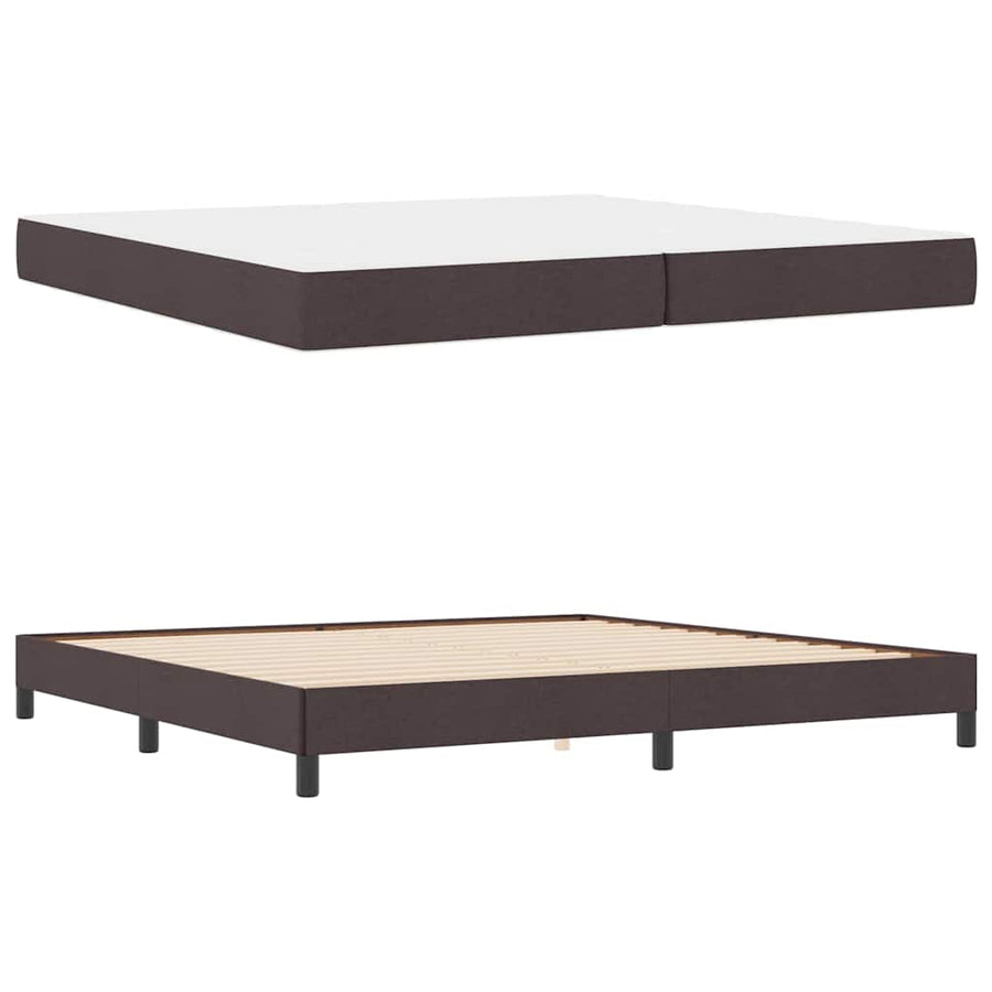 Boxspring bed Anders Donkerbruin 200 x 200 cm Stof