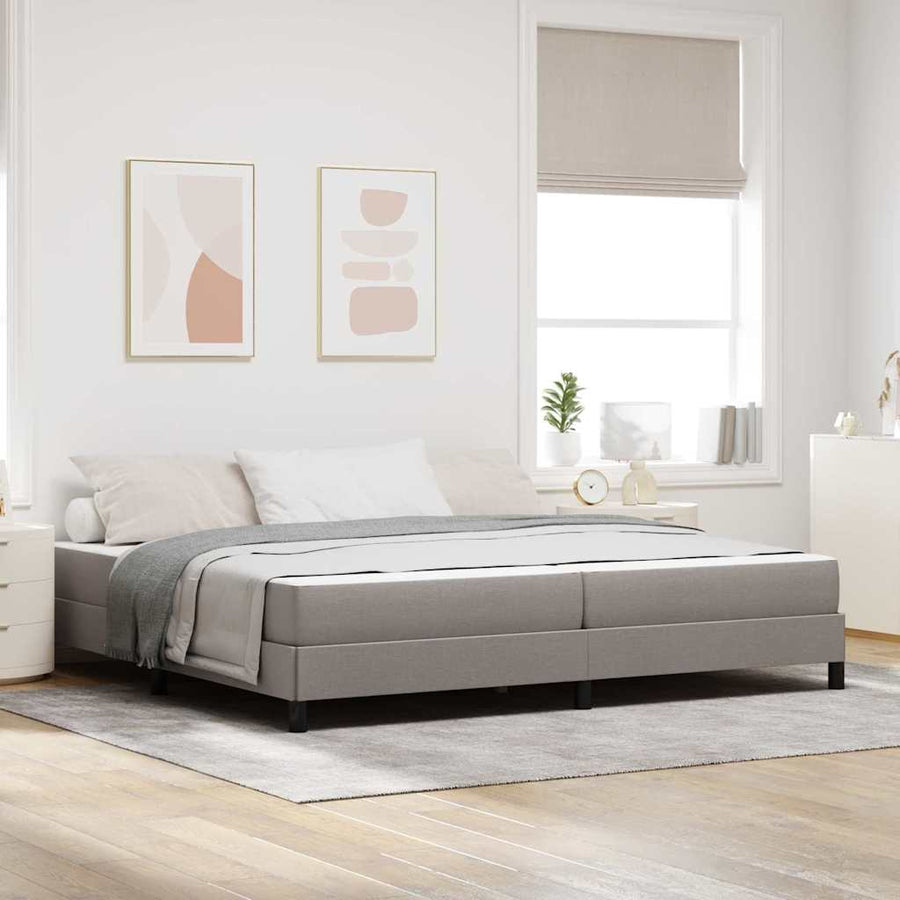 Boxspring bed Anders Taupe 200 x 200 cm Stof