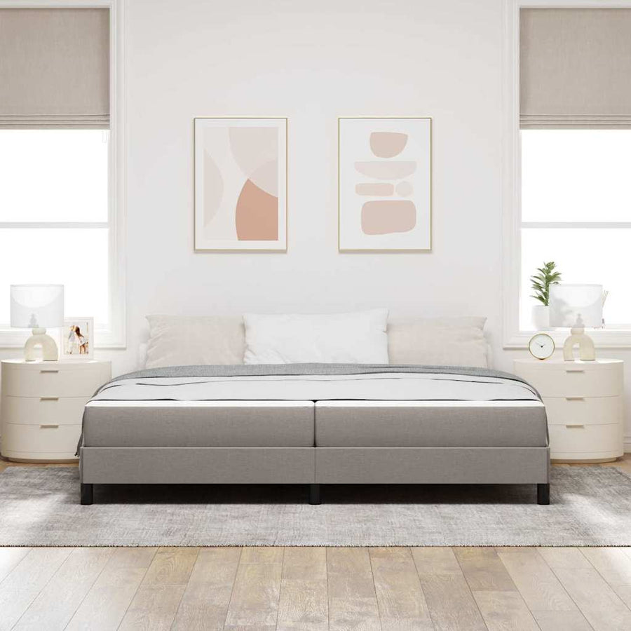Boxspring bed Anders Taupe 200 x 200 cm Stof