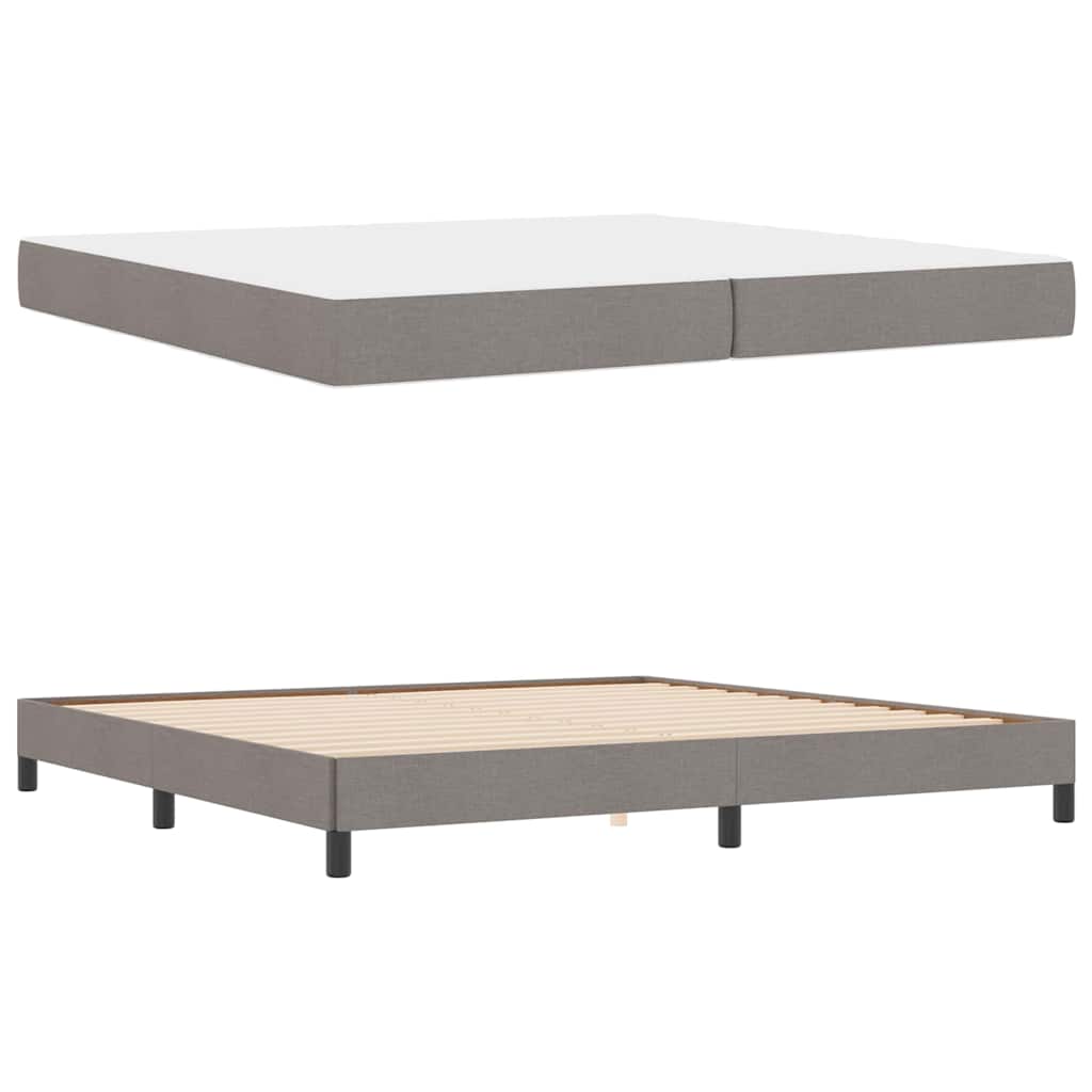 Boxspring bed Anders Taupe 200 x 200 cm Stof