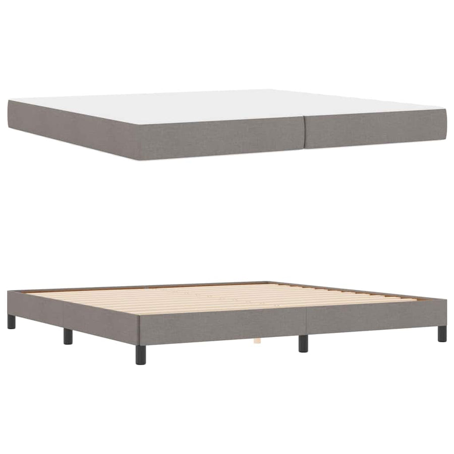 Boxspring bed Anders Taupe 200 x 200 cm Stof