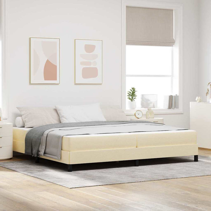 Boxspring bed Anders Crème 200 x 200 cm Stof