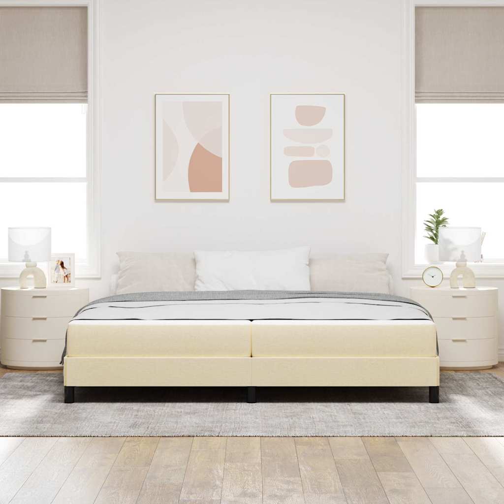 Boxspring bed Anders Crème 200 x 200 cm Stof