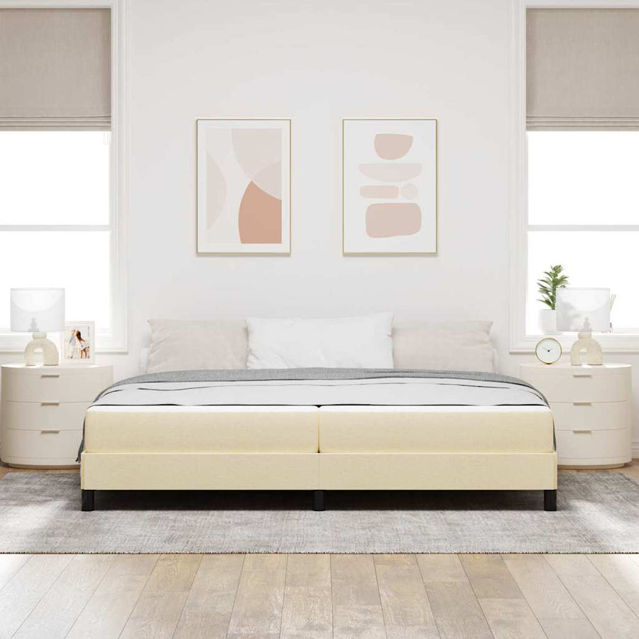 Boxspring bed Anders Crème 200 x 200 cm Stof